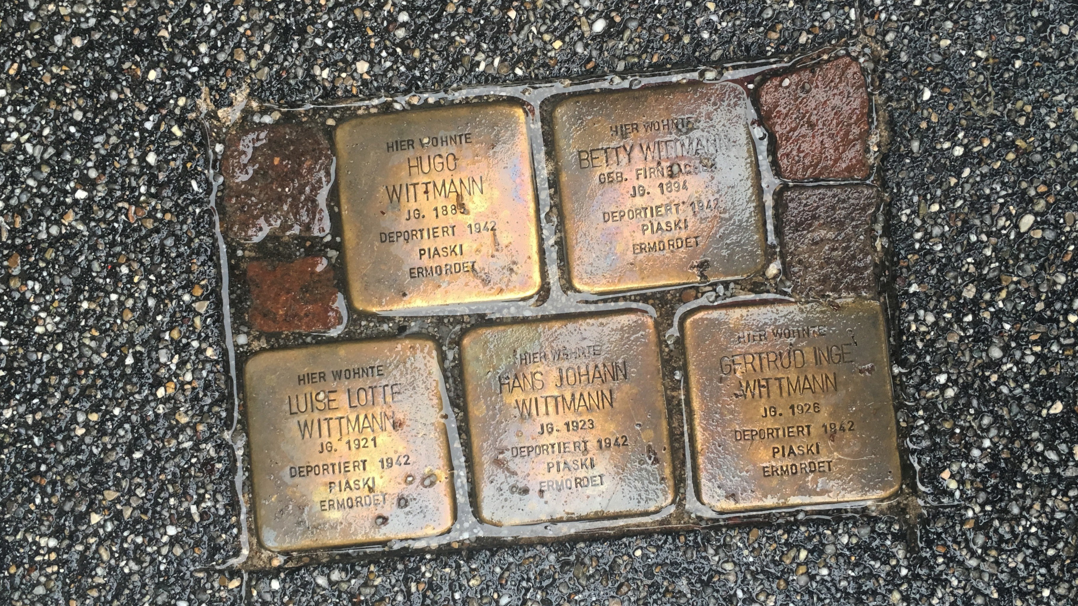 Stolperstein Familie Wittmann