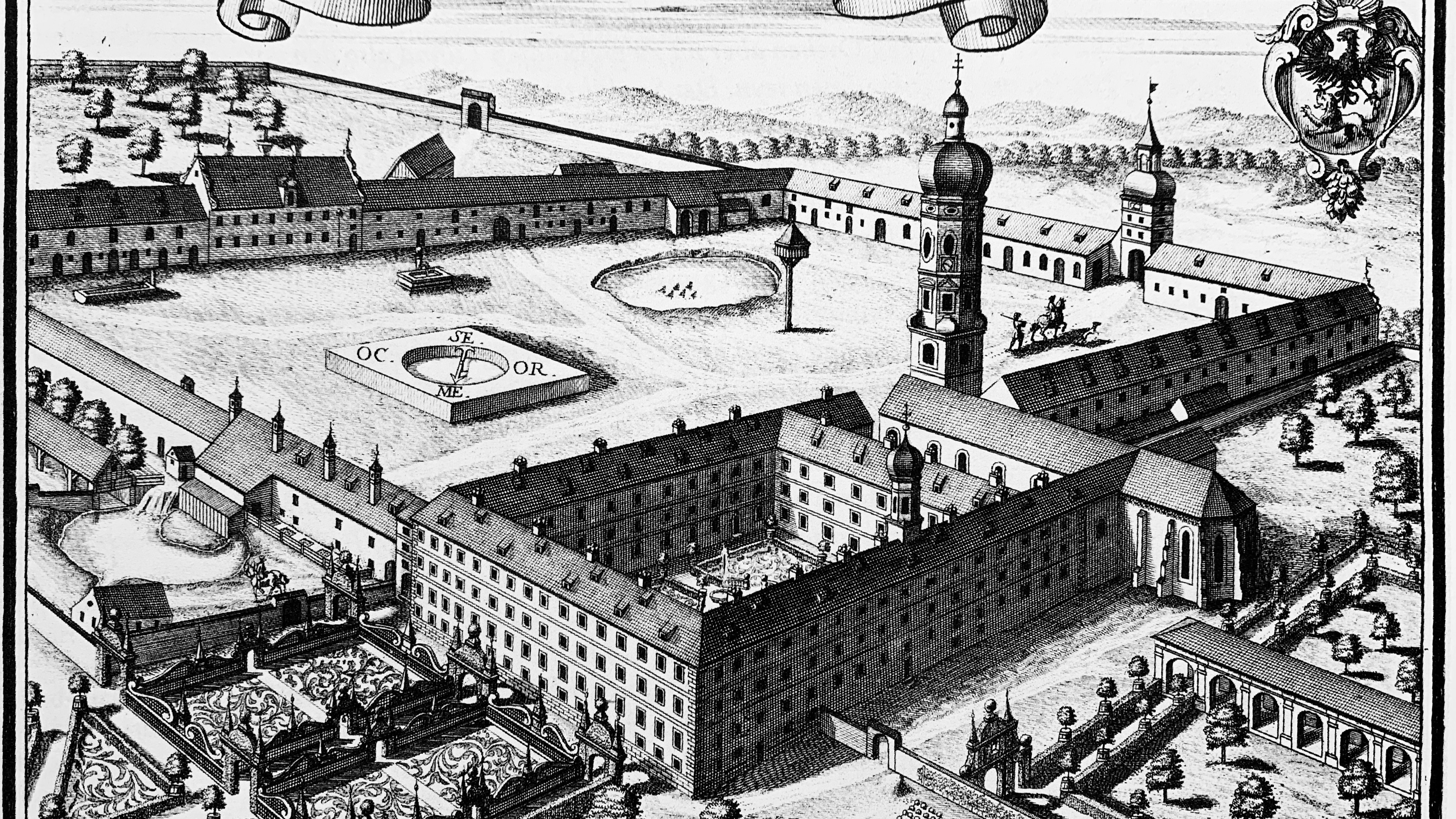 Kloster Diessen Kupferstich 1697 von M. Wening