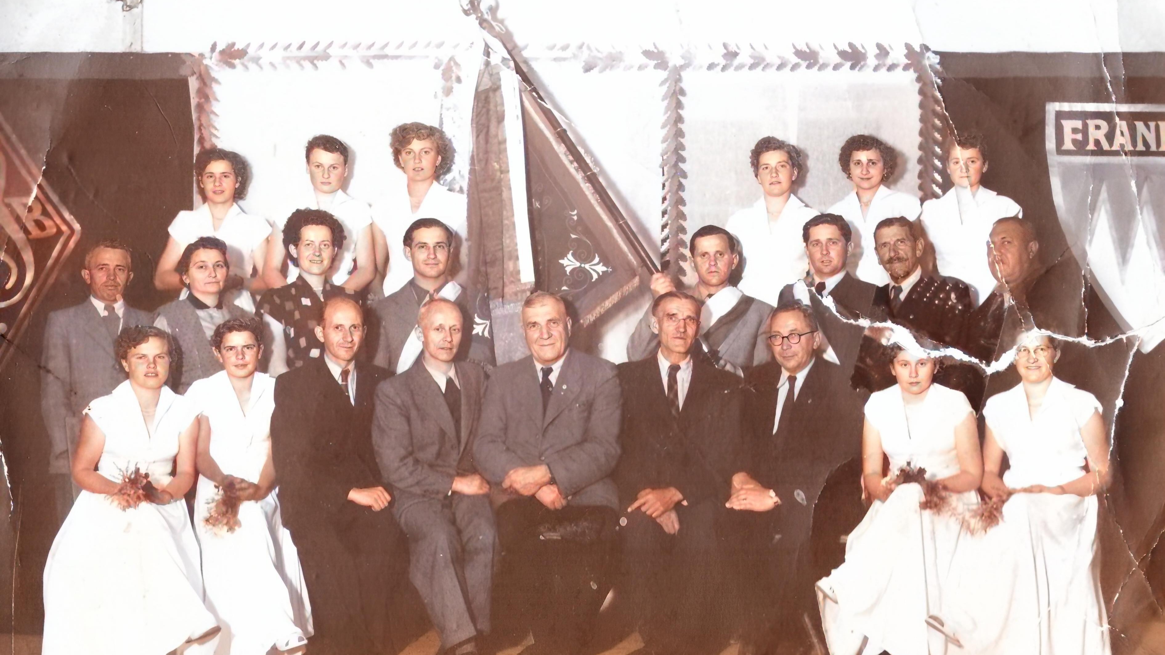 Gesangsverein Dentlein am Forst, Fahnenweihe 1954, Foto: tbn
