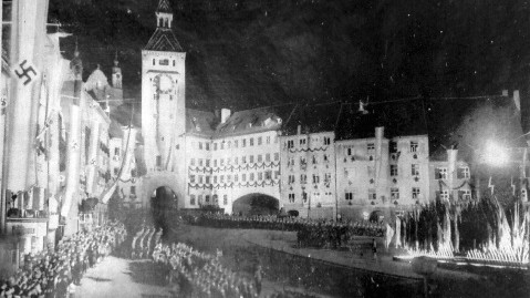 Bekenntnismarsch und Abschlusskundgebung der Hitlerjugend, 1937 Landsberg am Lech
