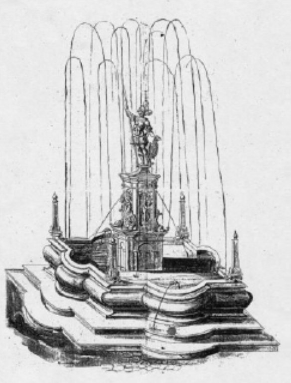 Lavierte Federzeichnung von Lorenz Luidl