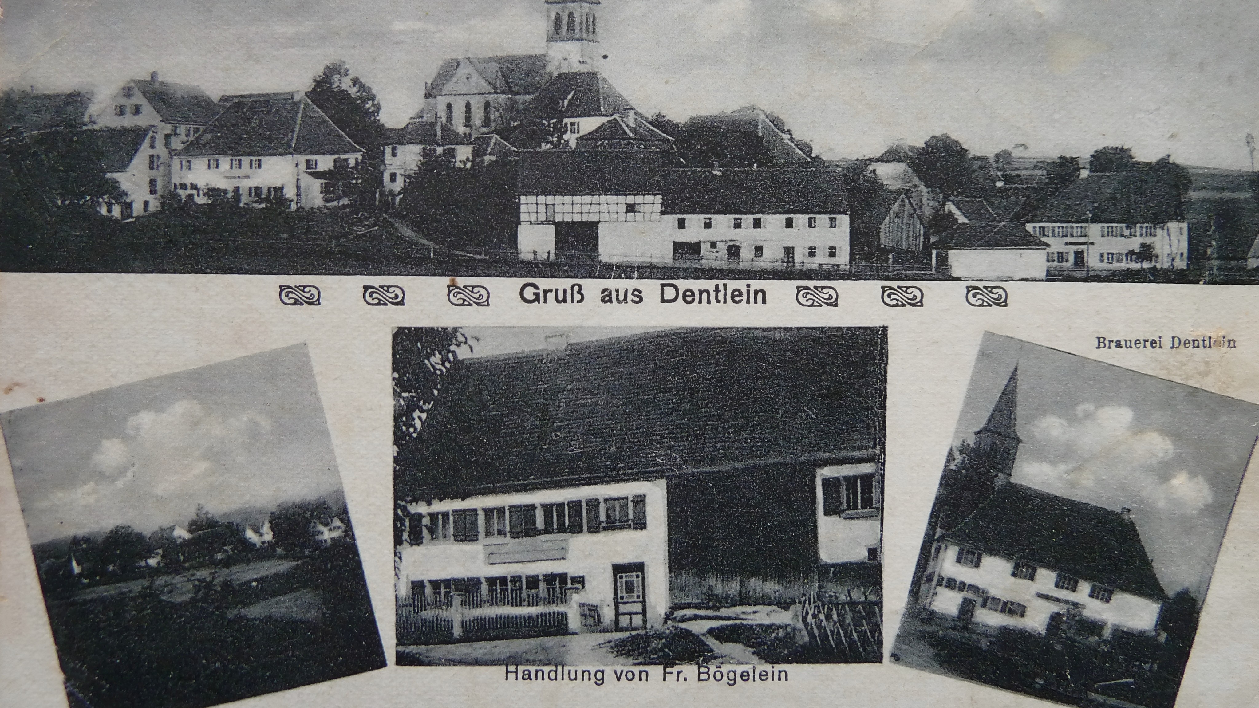 Postkarte von Dentlein mit der Handlung von Fau Bögelein, bearbeitet von Andreas Hodde