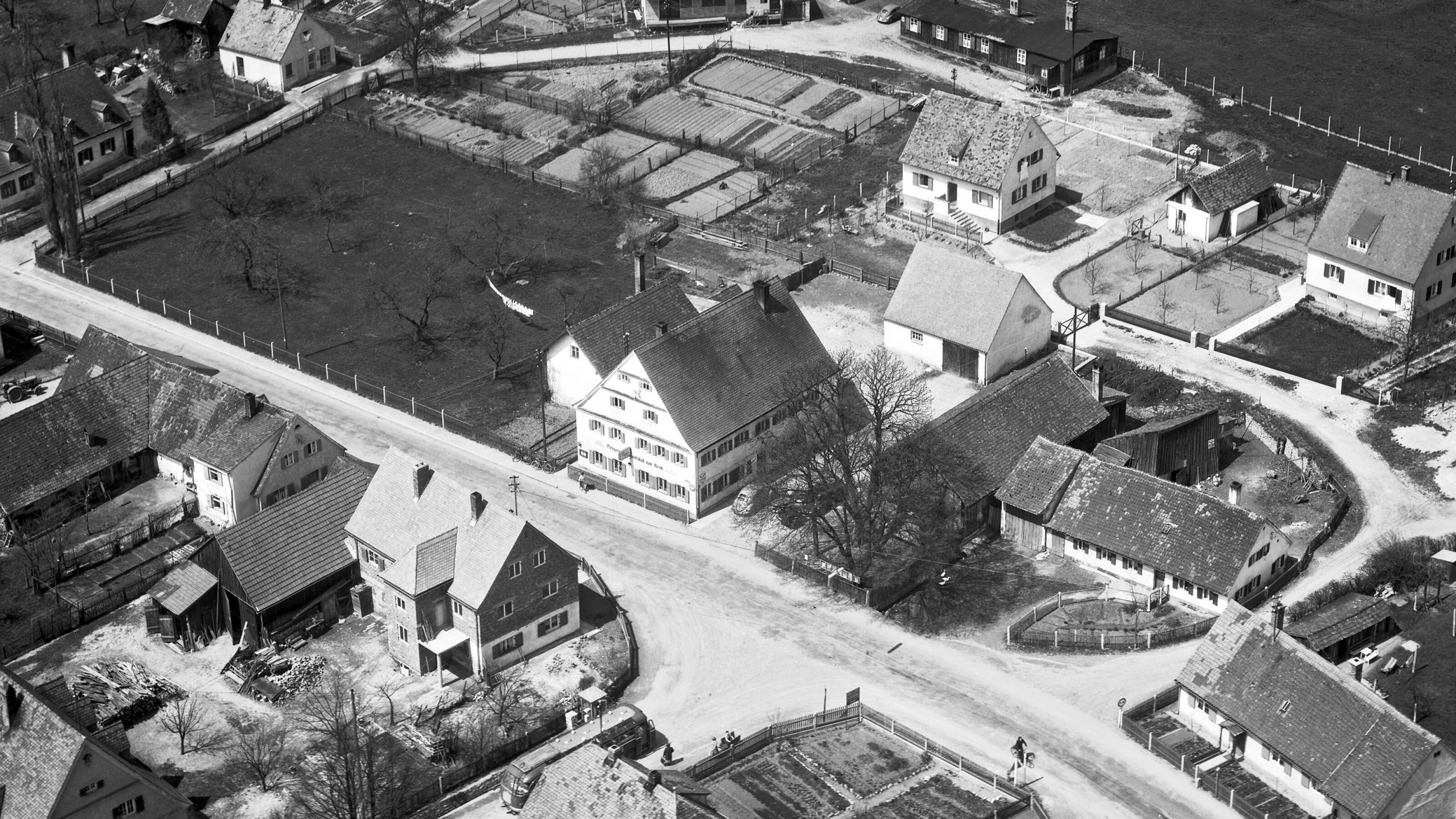 Gasthaus Hirsch, Luftbild Bertram Memmingerberg