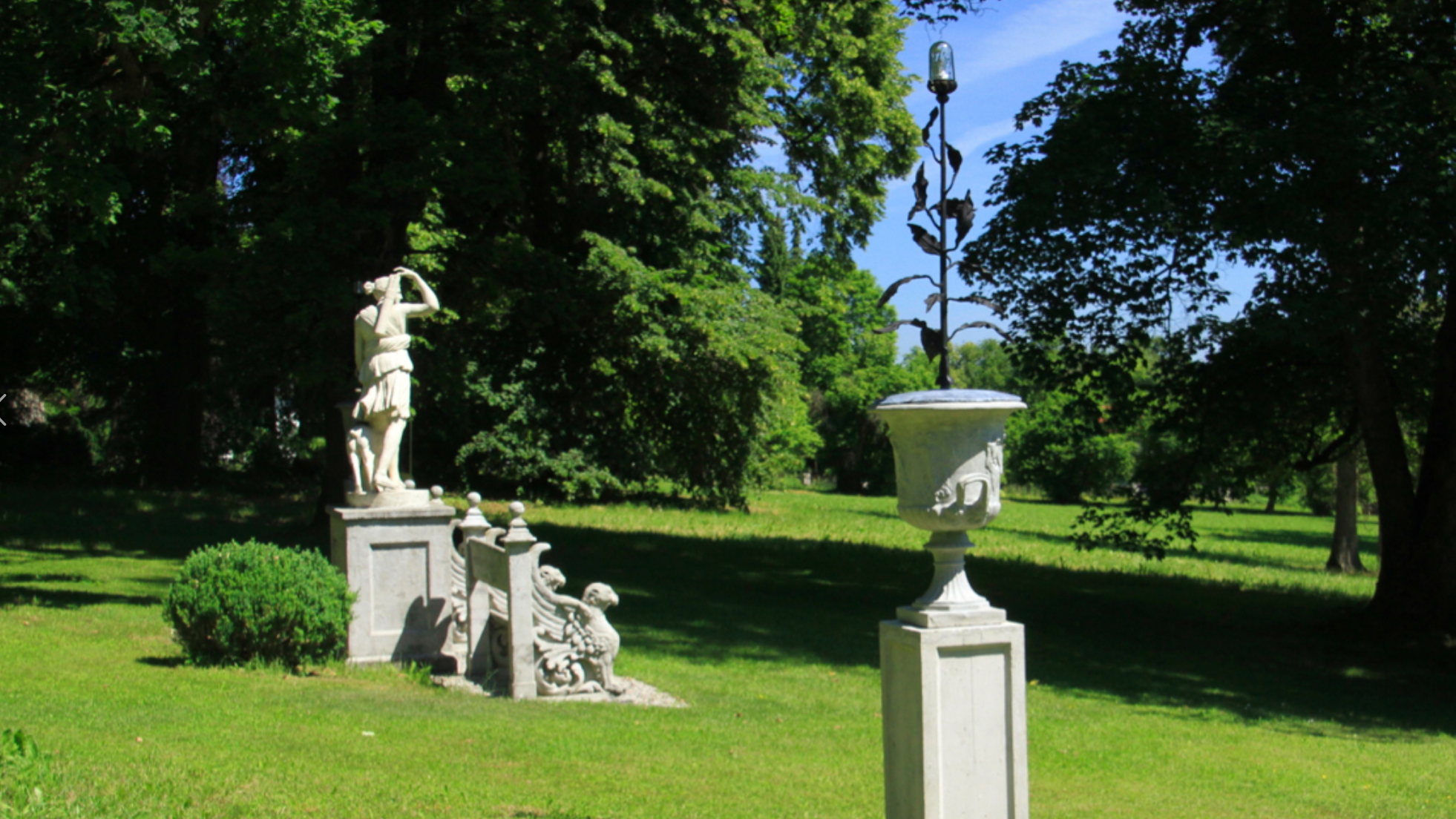 Eine der vielen Skulpturen im Park. Foto Förderkreis, Schacky Park.